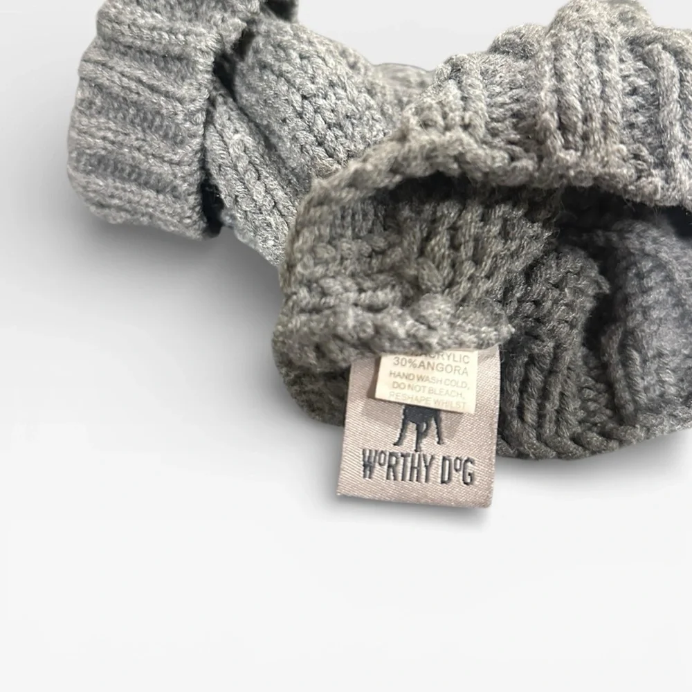 Worthy Dog XS Gray Knit Sweater